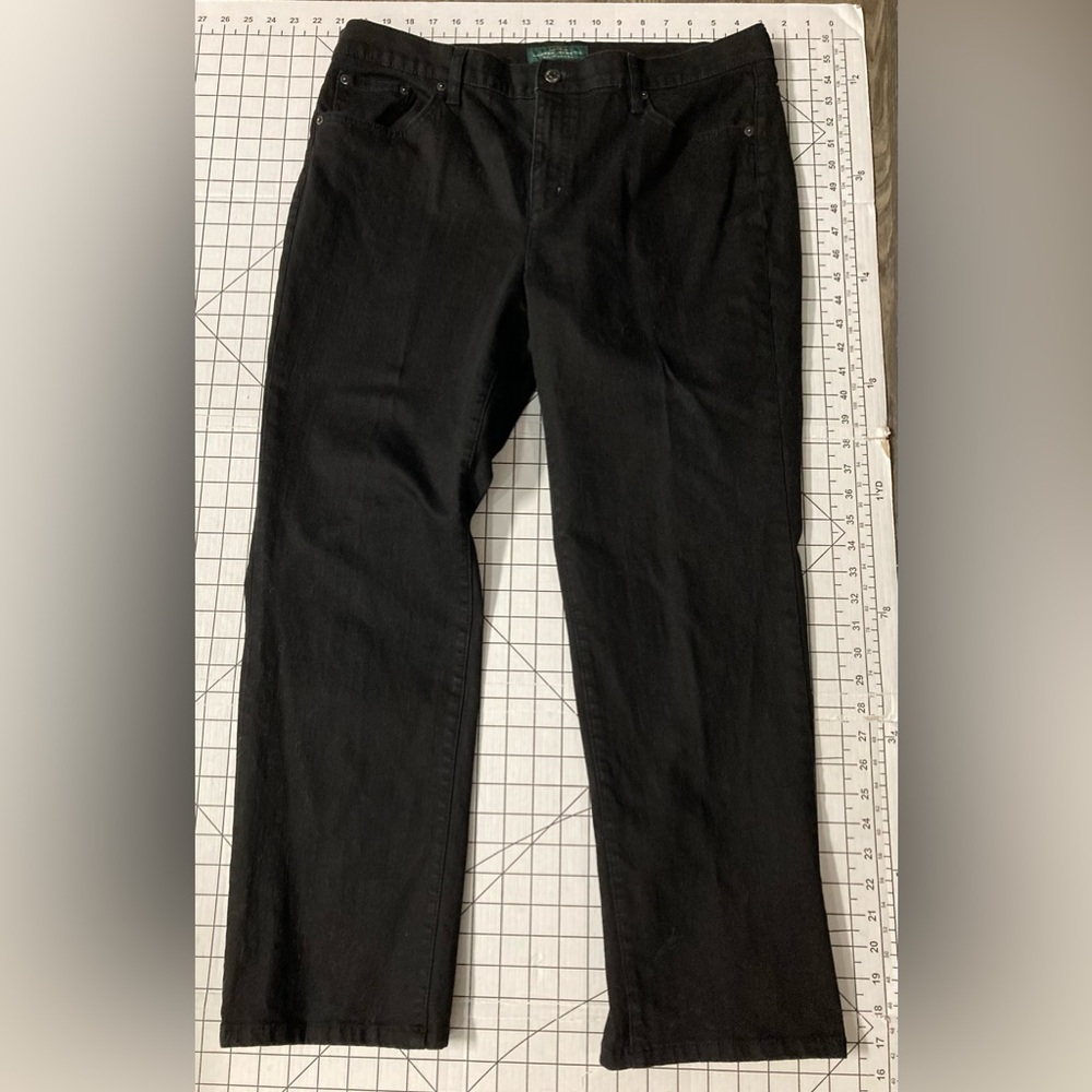 Lauren Ralph‎ Lauren Women’s Size 16 Black Classic Straight Jeans
